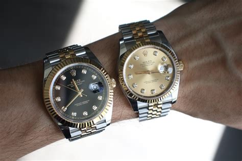 rolex for big wrist|rolex datejust 36 vs 41.